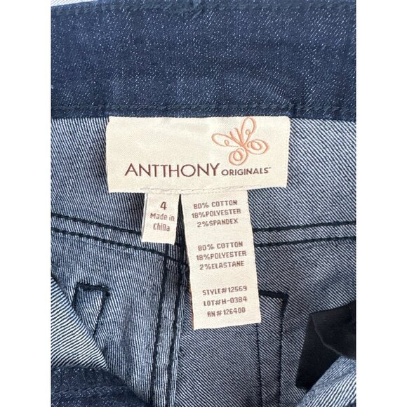 Antthony Originals Dark Wash Bootcut Denim Jeans Size 4 - Picture 4 of 5